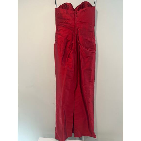 Montage Evening Mother Of The Bride Dress & Jacket Cherry Red Size 8 JL - Picture 10 of 13